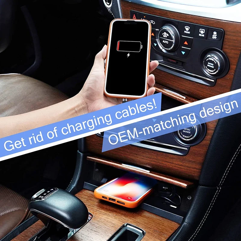 

15W Car Wireless Charger Mobile Phone Wireless Fast Charging Board For Chrysler 300 300C 2011-2022