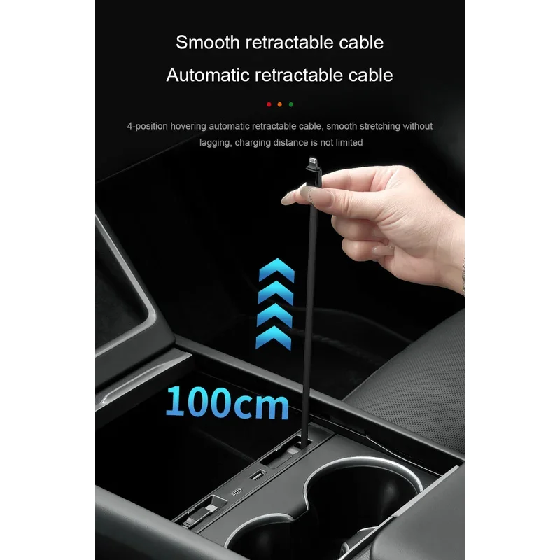 Per Tesla Model Y Juniper 2025 Caricatore rapido USB Shunt HUB Docking station intelligente Modello 3 Splitter alimentato affondato delle Highland