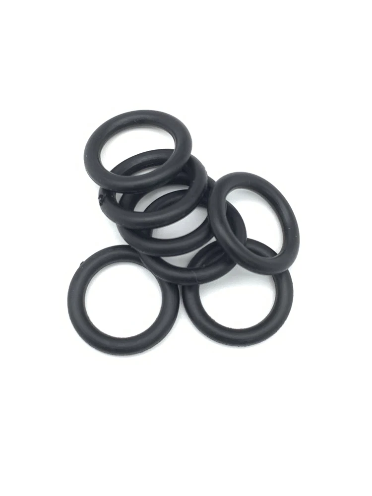 Black EPDM O Rings, resistência a ácidos e álcalis, resistência à água, resistência à fricção, CS 1.6mm, OD 6.5 ~ 19.5mm, 50Pcs