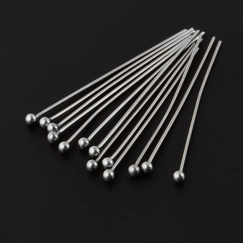 100 stks/partij Gouden Kleur Rvs Ball Head Pins PVD Naald Pin DIY Sieraden Accessoires Base De Aretes Acero Inoxidable