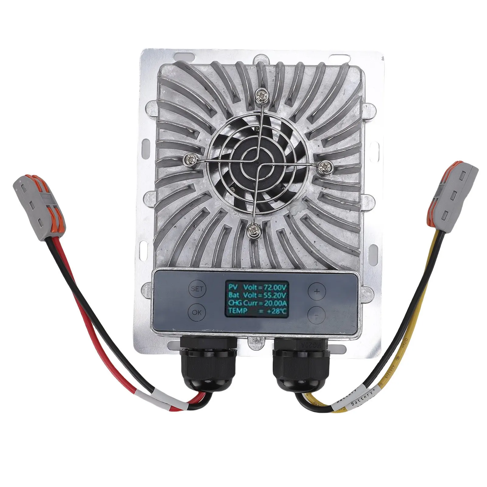 Boost Buck MPPT Solar Charge Controller 24V 36V 48V 60V 72V Intelligent Photovoltaic Solar Panel Regulator with LCD Display Cool