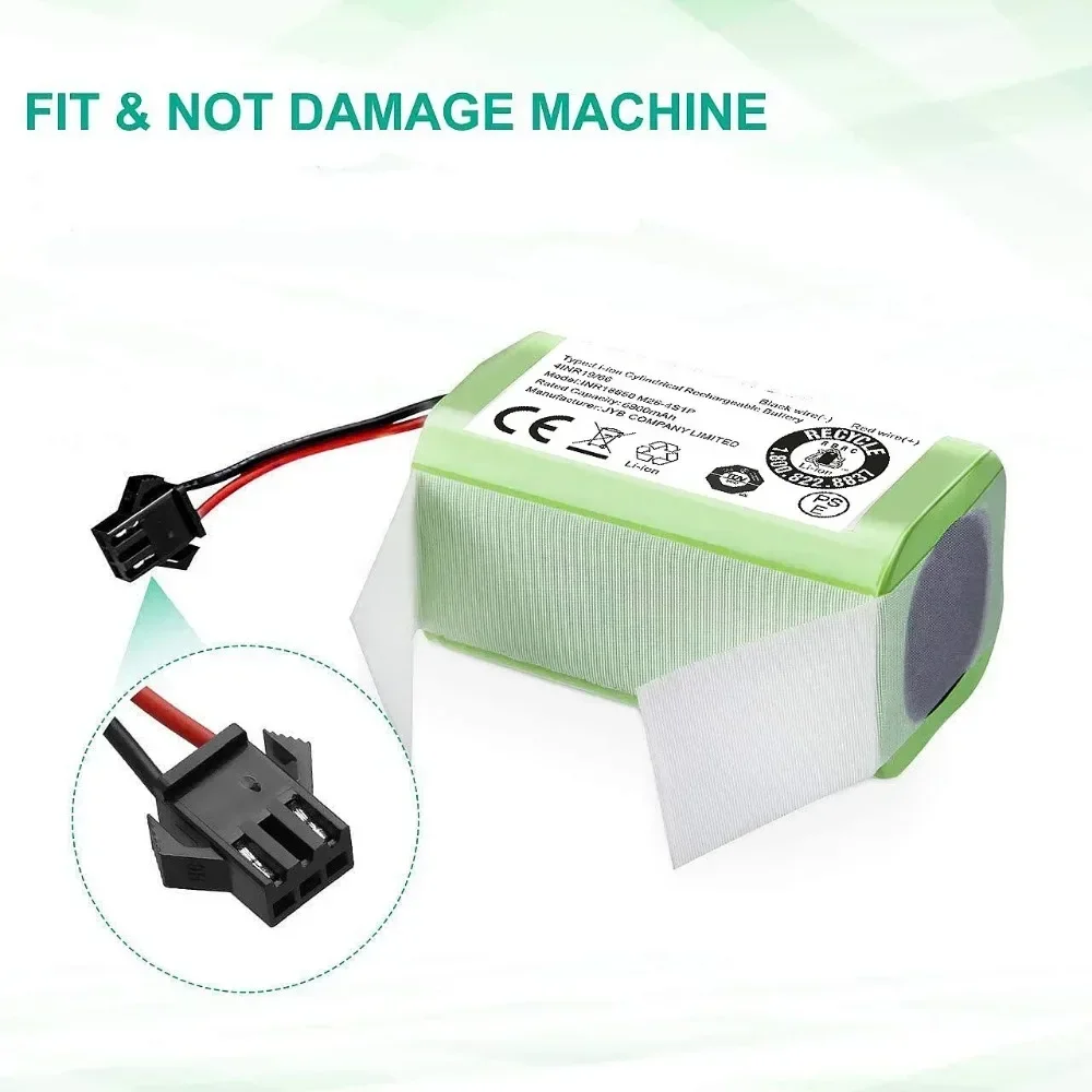 Original 14.4V 2600mAh Replacement Battery for Conga Excellent 990 1090 1790 1990 Deebot N79S N79 DN622 Robovac 11 Tesvor X500 image 3