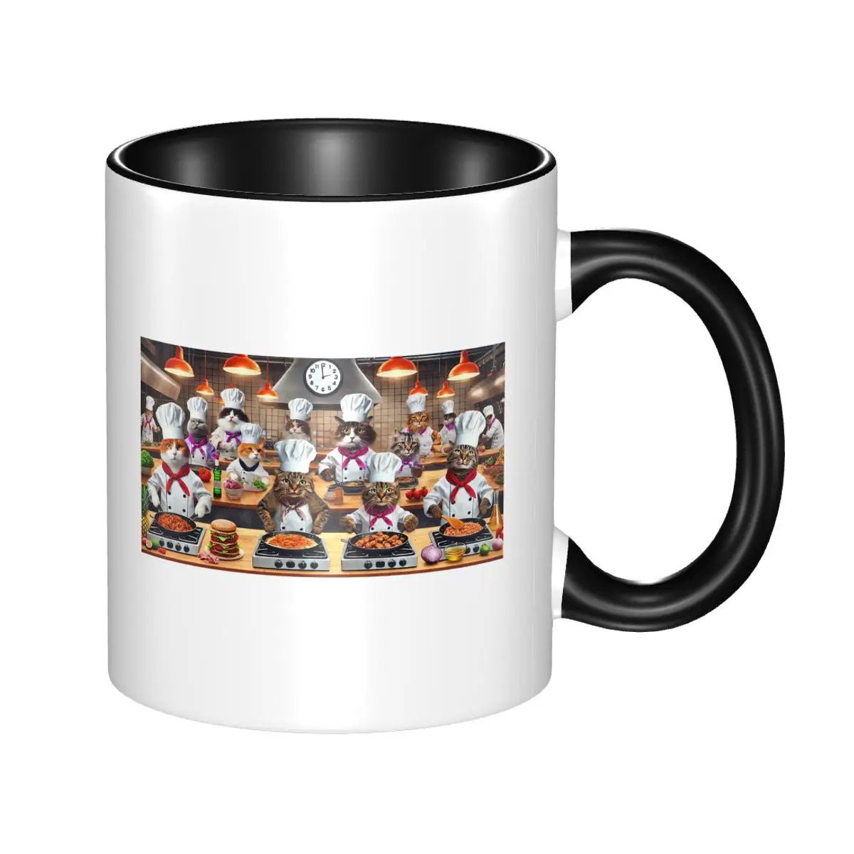The Cat Cooking Chef Brigade Culinary Masters At Work Mug Ceramic Coffee Cups Tea Mugs Milk Cup Drinkware Gifts for Woman Man