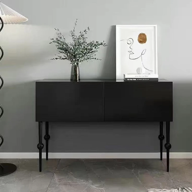 Italian Minimalist Console Table Modern Trendy Elegant Subtle Console Table Classic With Storage Bureau Furniture Living Room