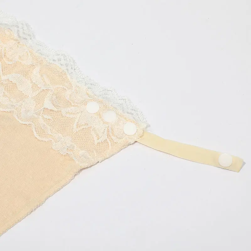 Fashionable Anti-Slip Lace Trim Chest Liner Adjustable Invisible Cover for Summer Tops Dresses Seamless Breathable Undergarment