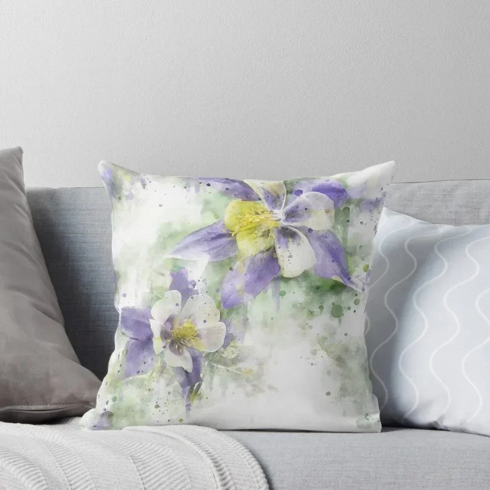 

Colorado Columbines Throw Pillow covers for pillows christmas pillow case pillow