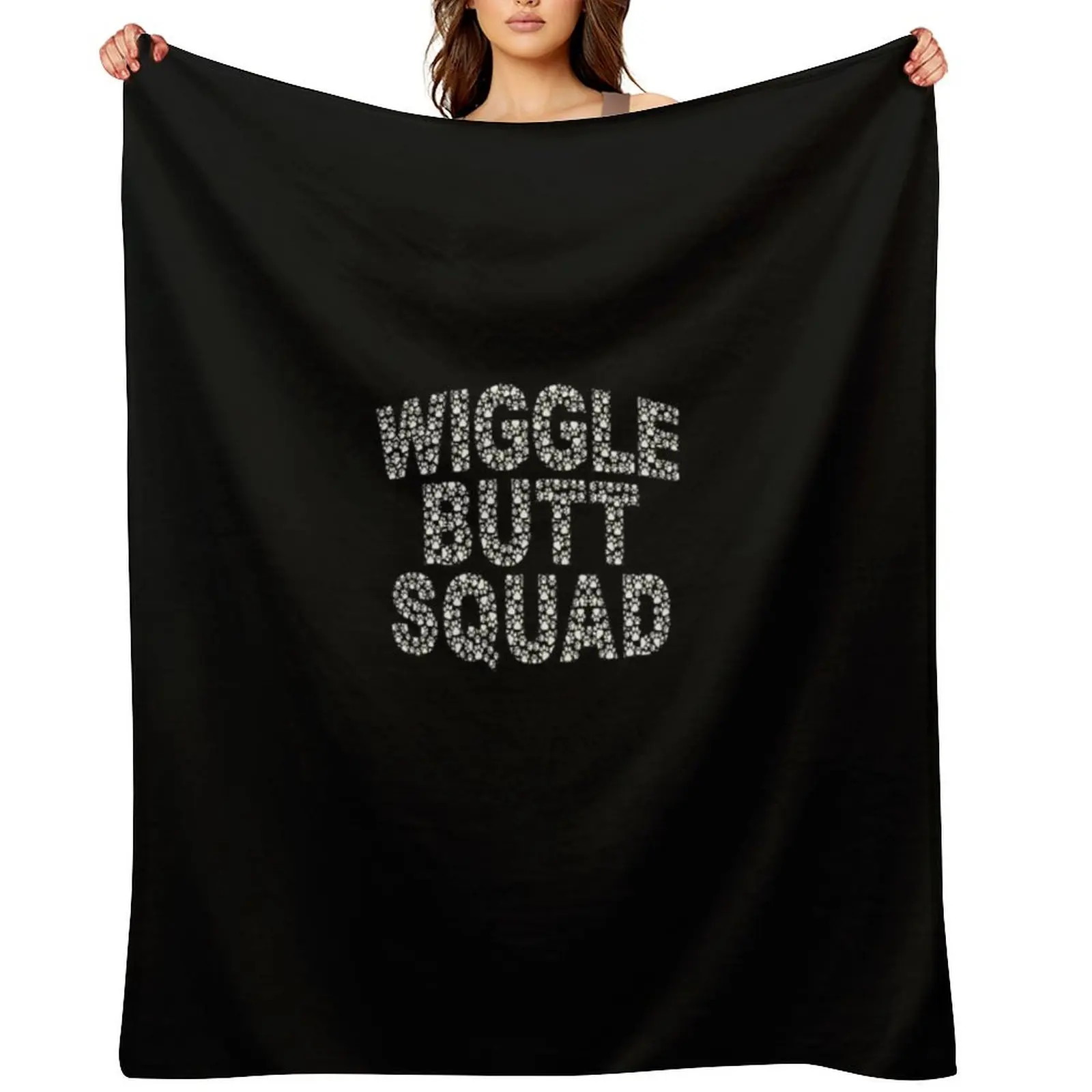 

Wiggle Butts Aussie Australian Shepherd Wiggle Butt Squad Hoodie Throw Blanket Sofa Quilt Travel Softest Hairys Blankets