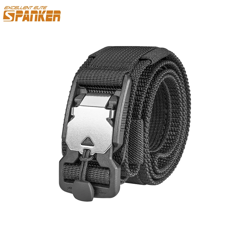 EXCELLENT ELITE SPANKER Men\'s Belt Tactical Belts Quick Release Magnetic Buckle Belt Nylon Webbing Canvas Waist Belts Adjustable