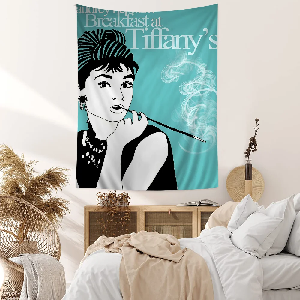 Breakfast At T-Tiffanys DIY Wall Tapestry Hippie Flower Wall Carpets Dorm Decor Wall Art Decor