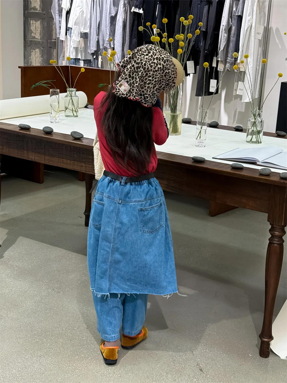 Girls Jeans 2025 Autumn Spring New Korean Fashionable Fake Two-Piece Denim Pants for Big Kids Solid Color All-match Trousers