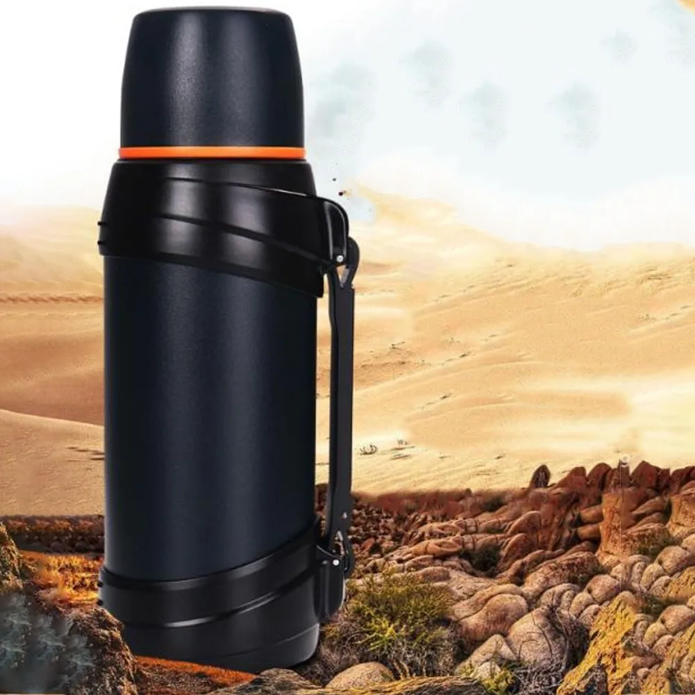 Hand Wash 2000ml Sports Bottle Sturdy Leak Proof Drinking Flask Matte Outer Rustless Steel Water Bottle Camping Trip