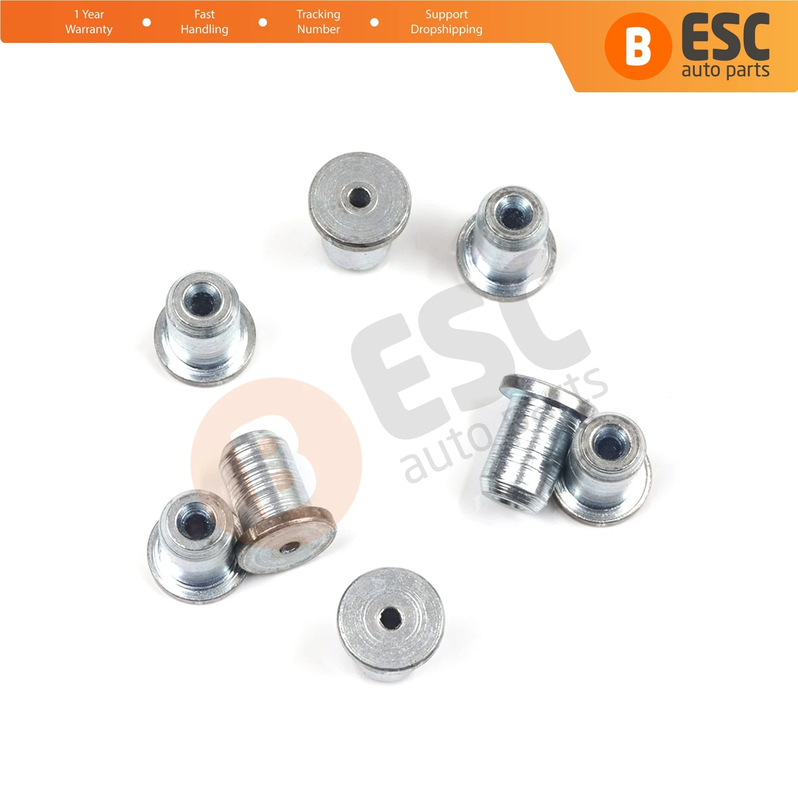 

ECR020 100 Pieces Car Window Regulator Winder Mechanism Repair Steel Cable Wire End Fitting Pin Stop Sleeve Rivet 8x9.25/1.6 mm