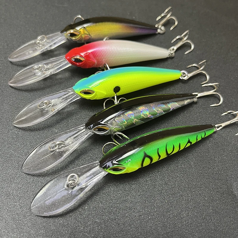 60mm 6g Long Lip Minnow Fishing Lures Wobblers Deep Diving Floating Artificial Bait for Trout Bass Jerkbait Swimbait Equipment