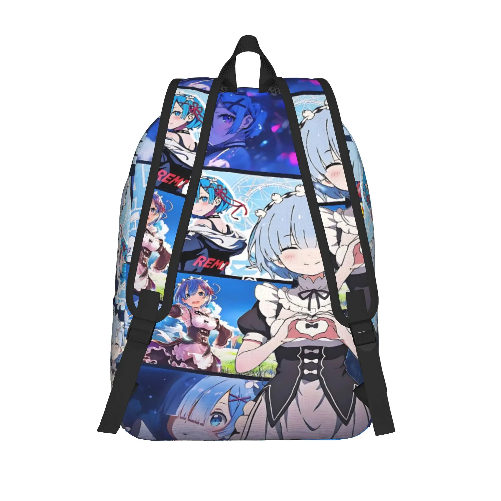Fashion Cute Re ZERO Anime Rem Backpack  Mochilas Classic For Work Large Capacity Rucksack