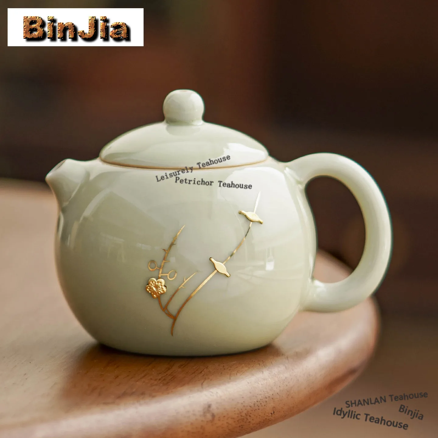 154ml Celadon Secret Glaze Xishi Pot Zen Plum Blossom Tea Infuser Pot Tea Maker Kettle With Strainer Chinese Tea Set Collection