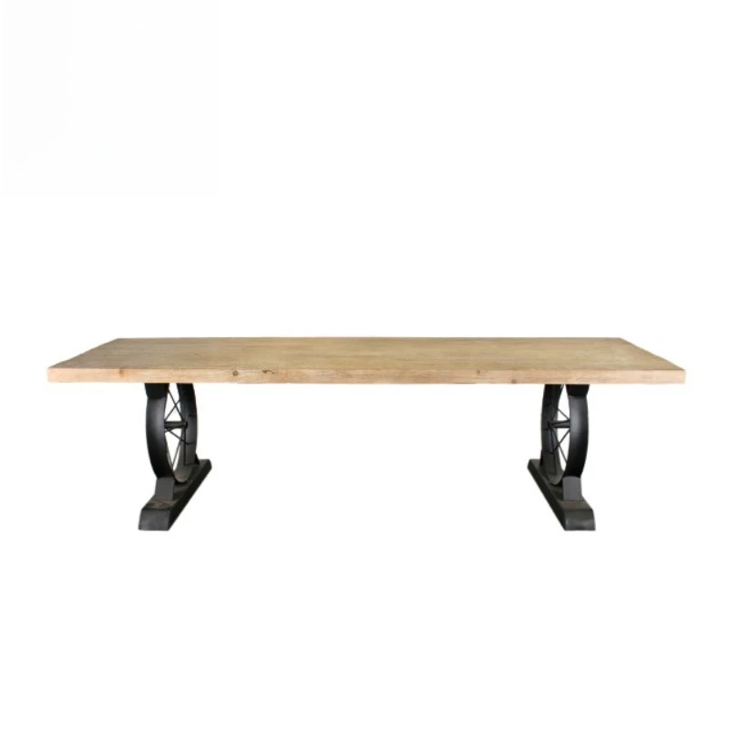 Solid wood dining table Bar Restaurant, restaurant Multi-seated countertop c