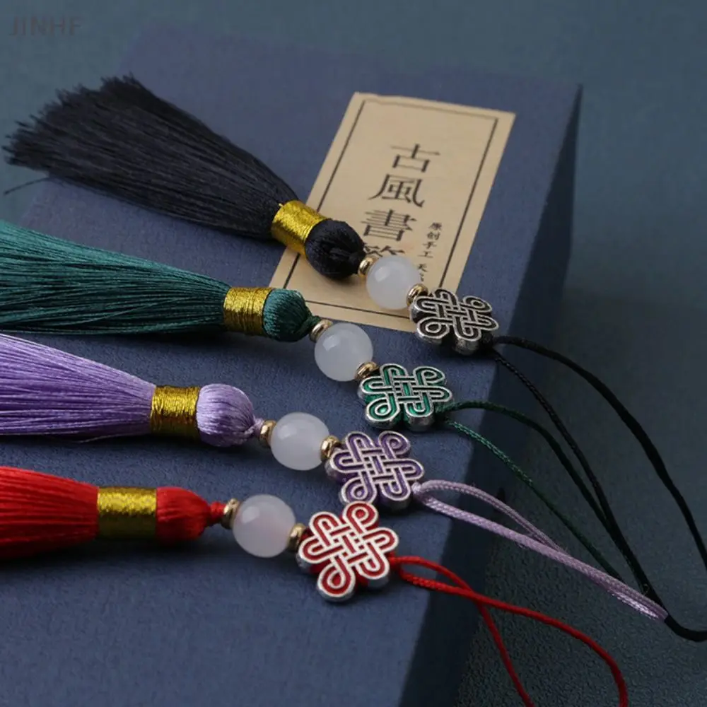 Colorful Chinese Knot Tassel Pendant Chinese style Craft Bookmark Hanger Hanging Decoration Tassel Phone Case Pendant