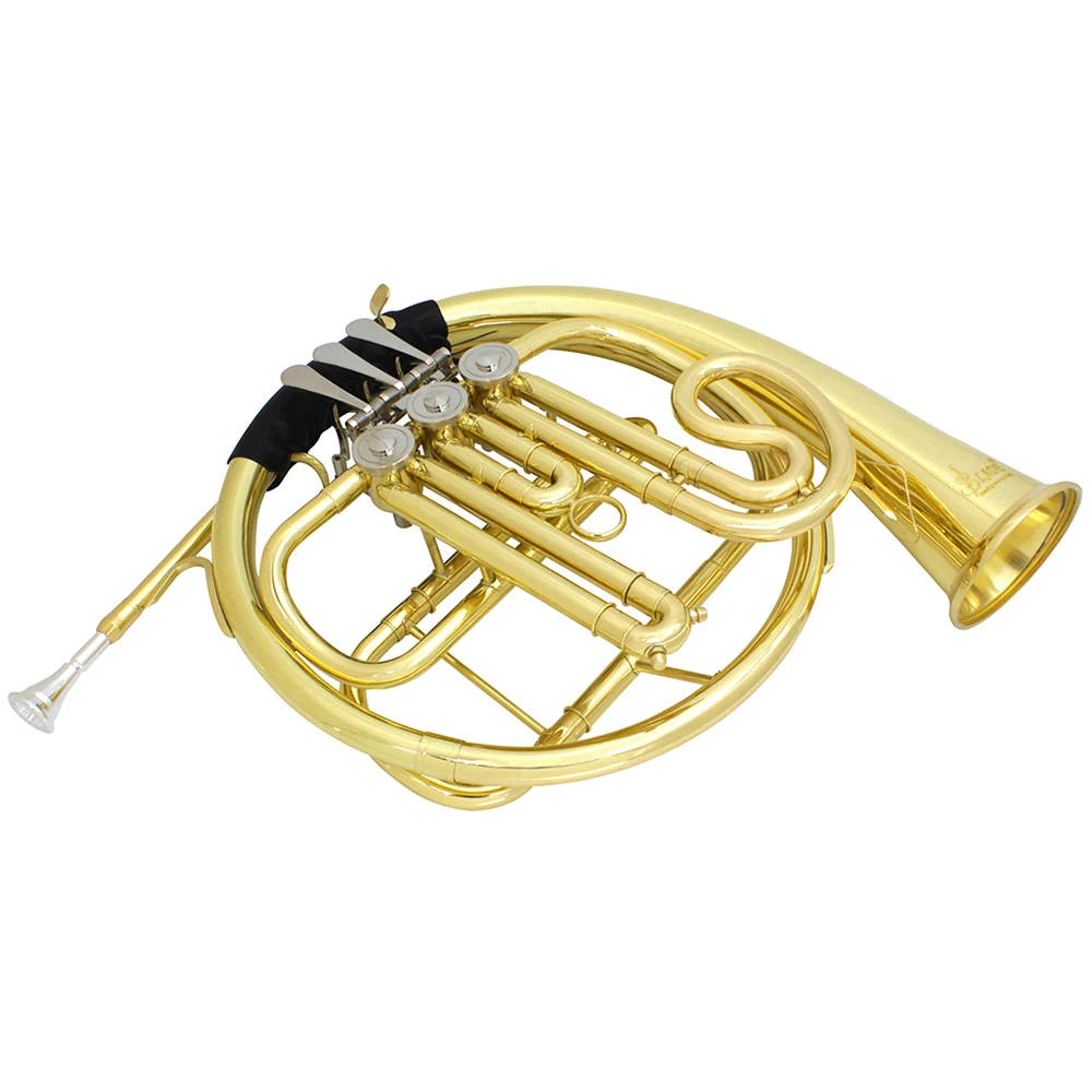 3 Keys F/Bb French Horn Brass Instrument Golden Split French Horn with Box & Brush Musical Instrument Accessories