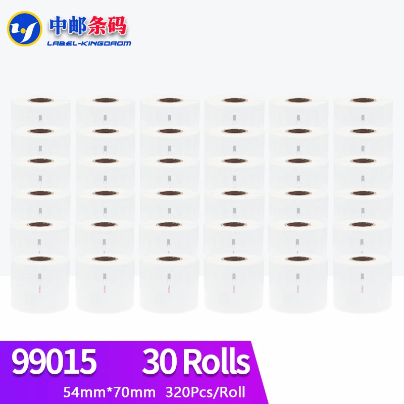 

30 Rolls Generic Dymo 99015 Label 54mm*70mm 320Pcs White Compatible for LabelWriter 450Turbo 4XL Thermal Printer