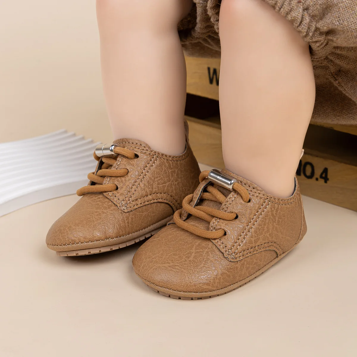

Newborn Baby Shoes Fashion Casual Infant Boys Leather Anti-Slip Falt Rubber Sole Toddler First Walkers Baby Sneakers