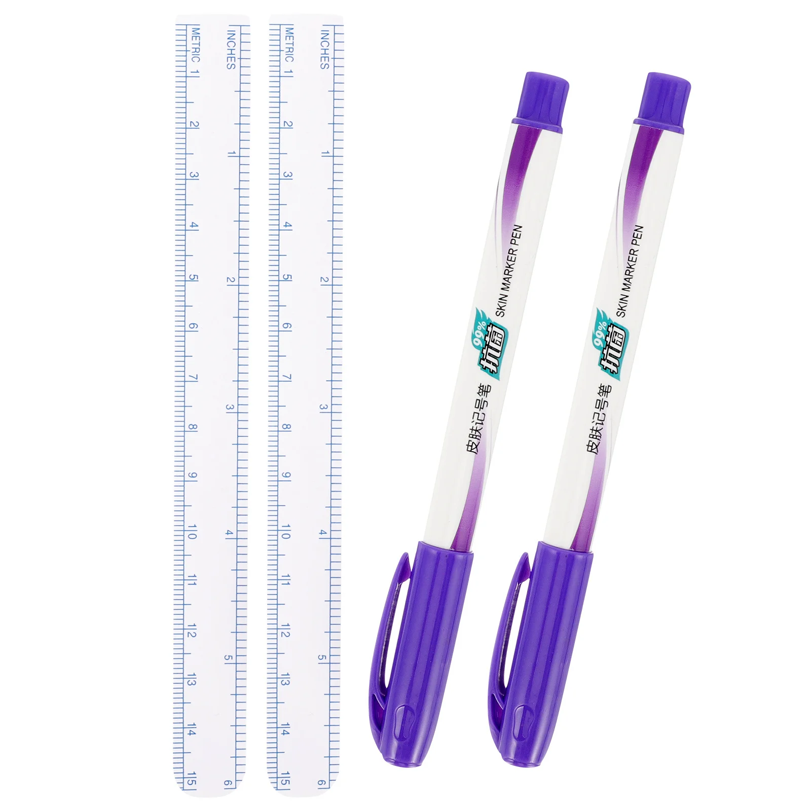 2 шт., маркеры для кожи, профессиональные татуировки, маркер для определения местоположения бровей, микроблейдинг, хирургия, ручка для татуировки, инструмент для маркировки тела