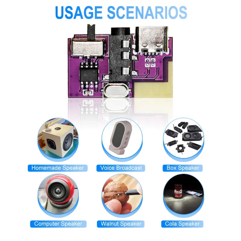 New-DC3.5V-5V 5W Mono Audio Amplifier Bluetooth Decoder Board Supports TWS Pair TYPE-C Interface Electronic Component Kit