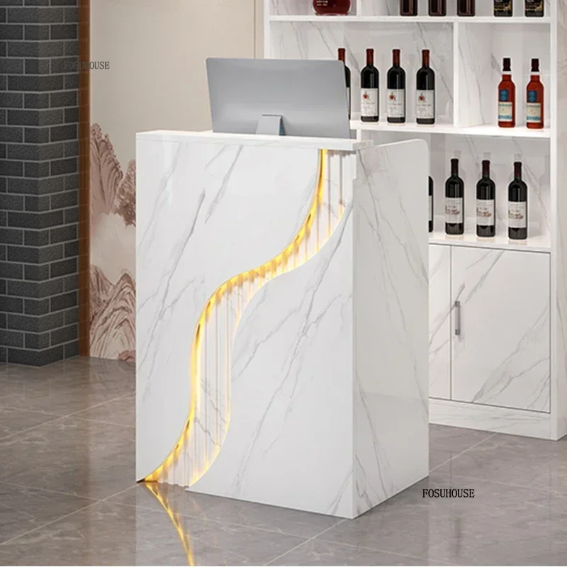 Скандинавские мини-столы для приема, офисная мебель, небольшой кассовый стол, простой парикмахерский салон, стойка для салона красоты, стойка регистрации, барный стол Z