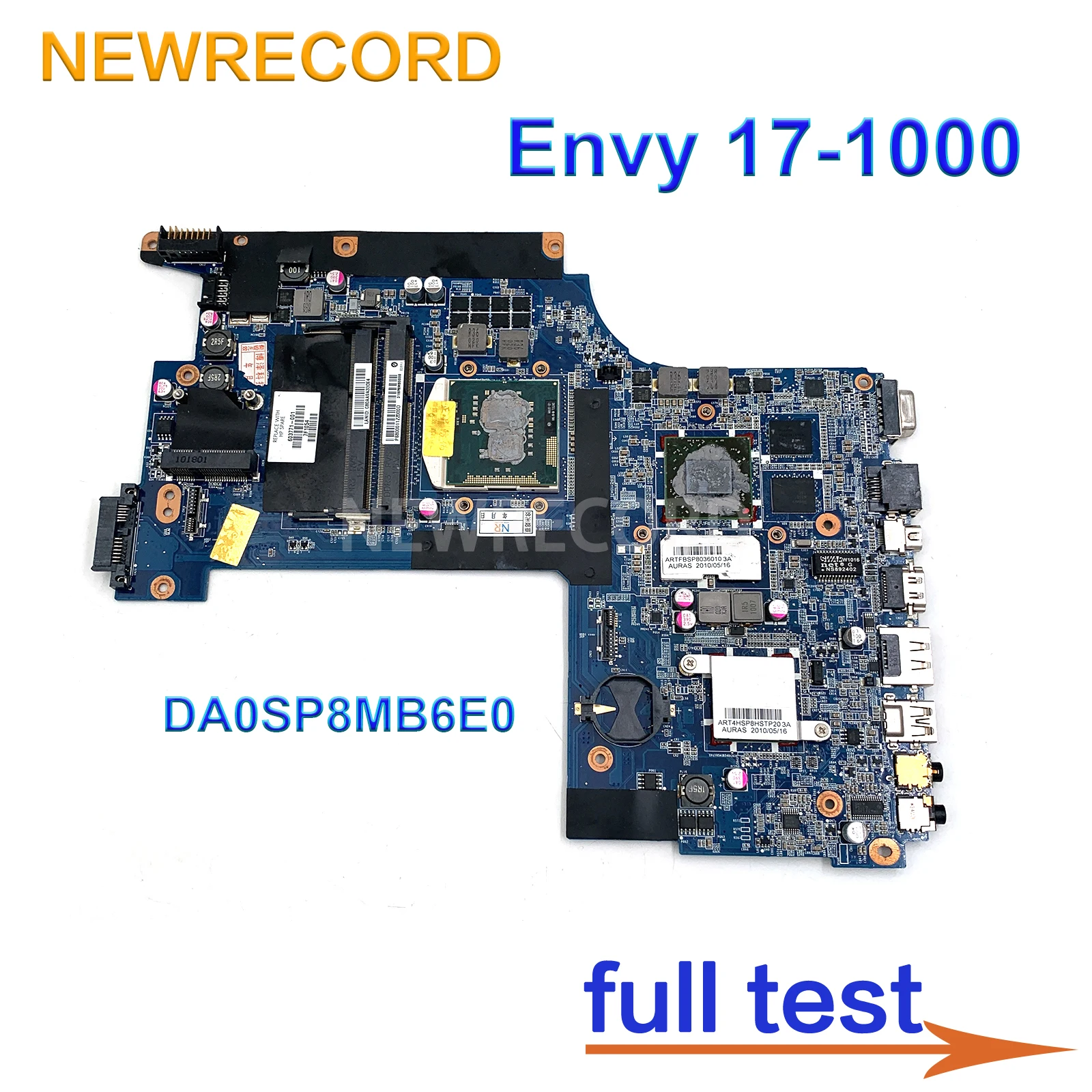 

For HP Envy 17-1000 Envy17 Envy 17 Laptop Motherboard DA0SP8MB6E0 603771-001 HM55 DDR3 GPU Main Board Full