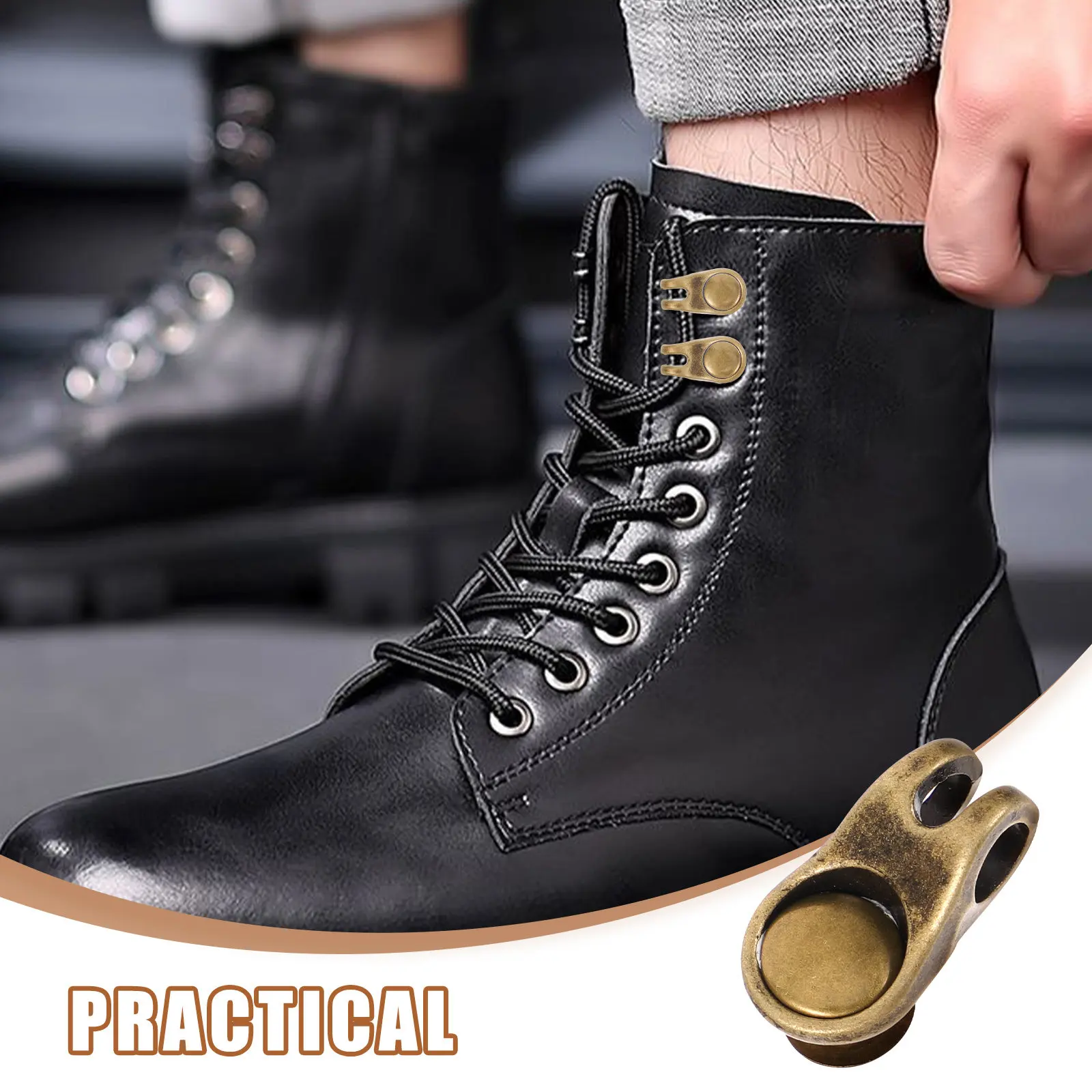20Pcs Shoe Lace Buckles Wear Resistant Metal Shoelace Connectors for Climbing Boot Repair DIY Shoe Accessories