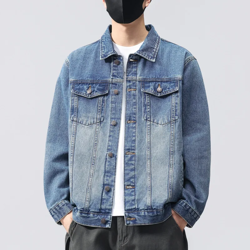 

Men'S Autumn Winter New Vintage Turn-Down Collar Trendy Workwear Casual Versatile Workwear Top