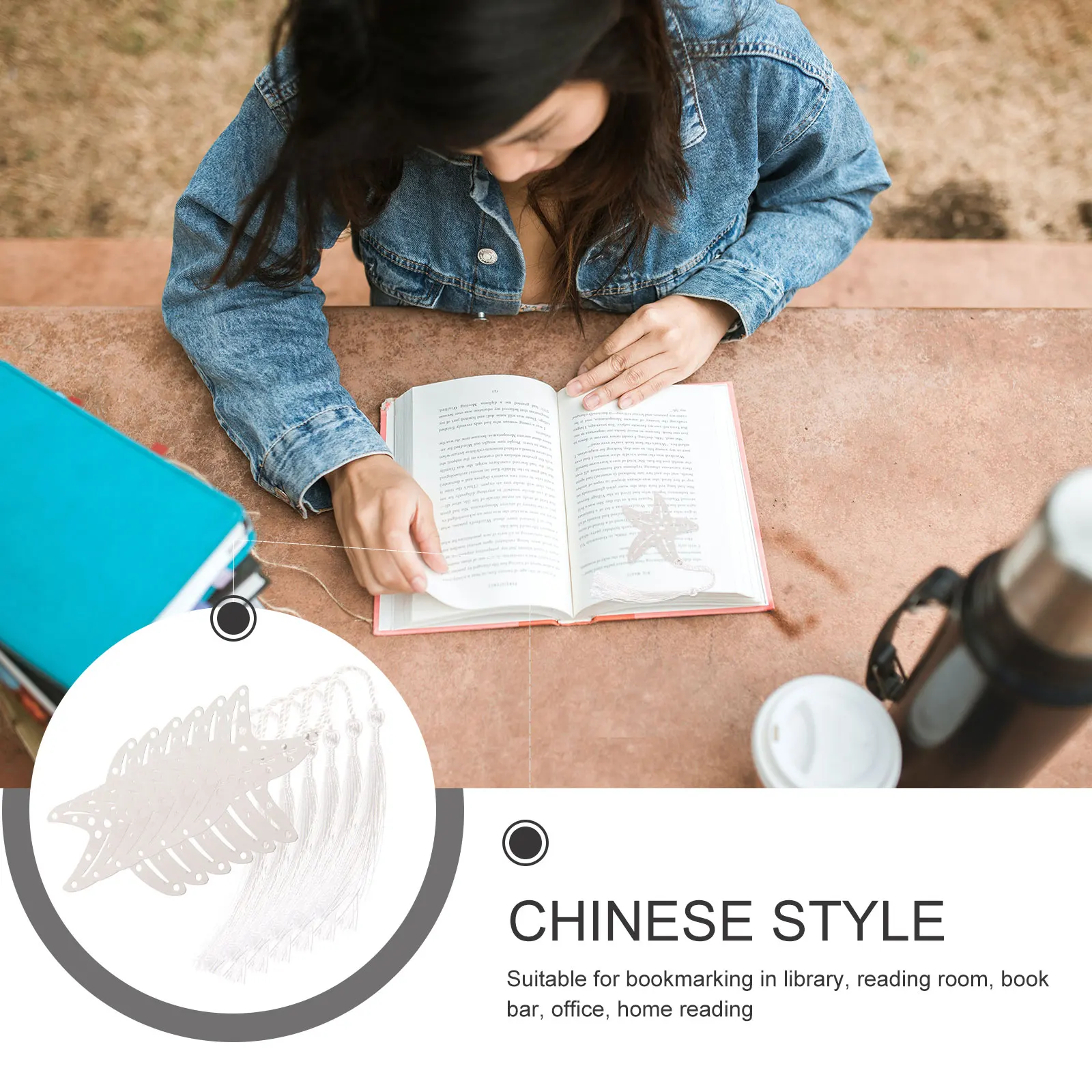 

6 Pcs Metal Hollow Bookmark Special-shaped Bookmarks Cute Bookshelf Reading List for Lovers Men Ribbon Man