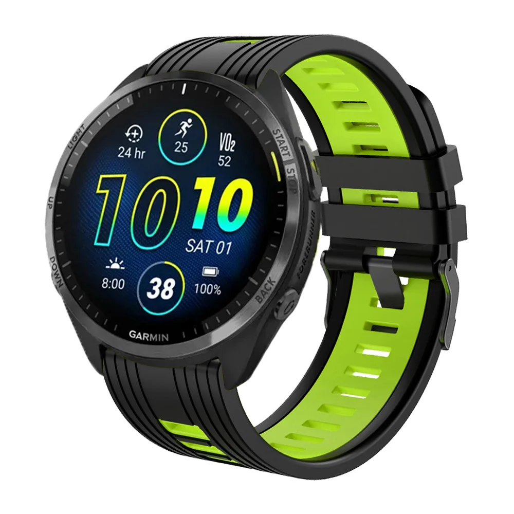 22mm Watch Strap For Garmin Forerunner 265 965 745 255M Band Silicone Bracelet Vivoactive 4 Venu 2 Wristbands Replacement Correa