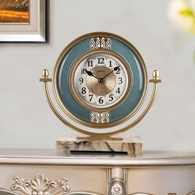 Nordic Living Room Desk Clock Retro Mute Watch Nightstand Alarm Clock Desktop Gadgets Restaurant Digital Clock Home Decor Items