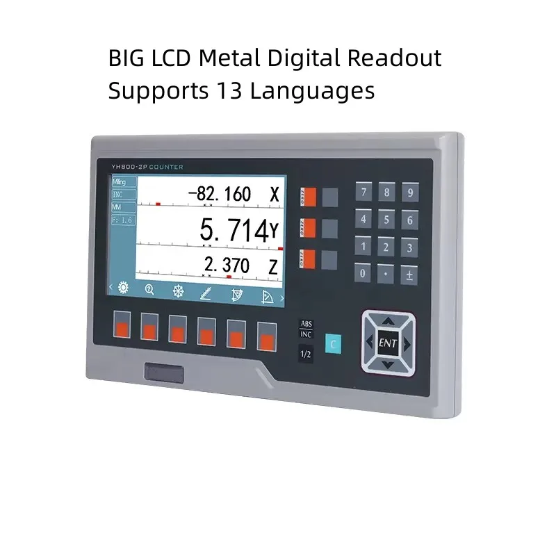 YHSINO YH 800-3 P 2 P 2 Axes 3 Axis LCD Digital Readout Supports 13 Language DRO Display Big Screen For Lathe Grinder Milling