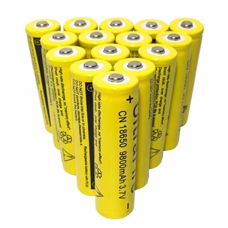 18650 Battery 3.7V 9900Mah Rechargeable Lithium Ion Battery for LED Flashlight Flashlight Battery Lithium Battery+Free Shipping