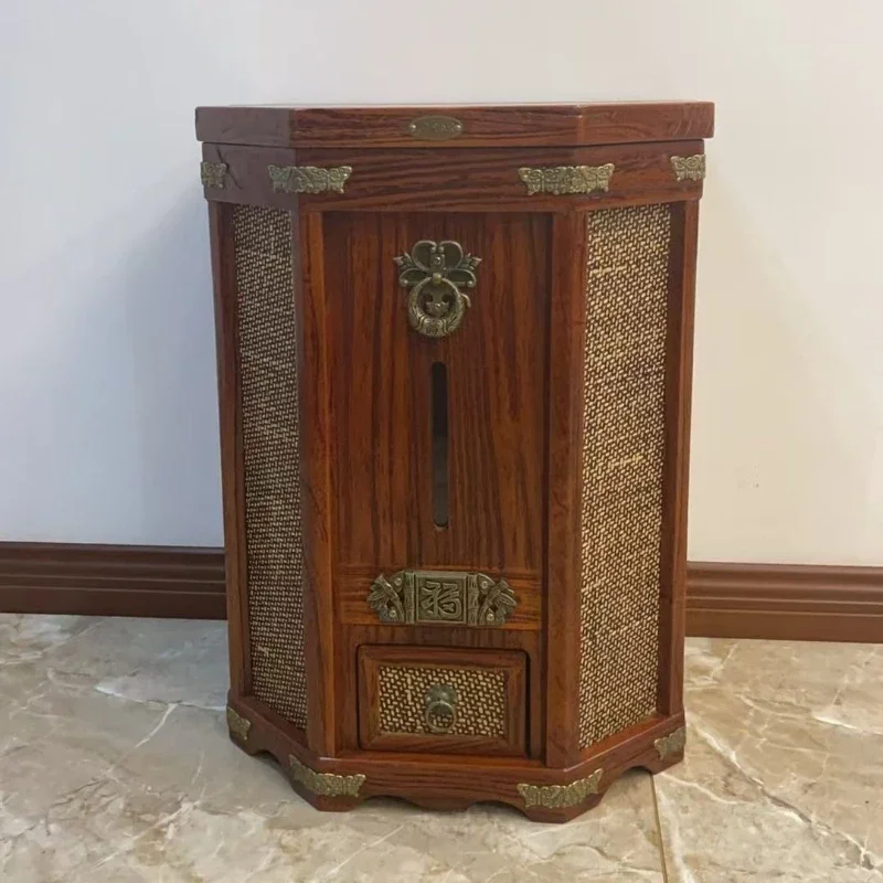 Cubo de arroz de madera maciza, caja de arroz de madera de sicomoro para exportación, regalos de inauguración de casa, adornos de muebles de madera maciza, cubo de arroz para cocina