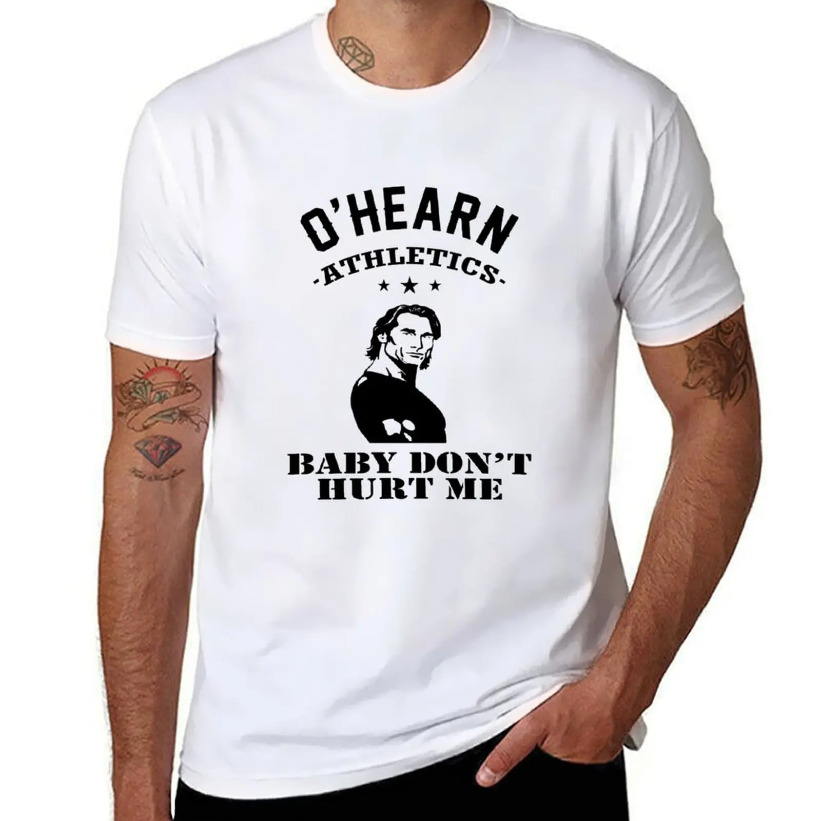 

Mike O'Hearn Gym Baby Don't Hurt Me T-Shirt t shirts for man graphic funny cotton t shirt man essential t shirt T-Shirt