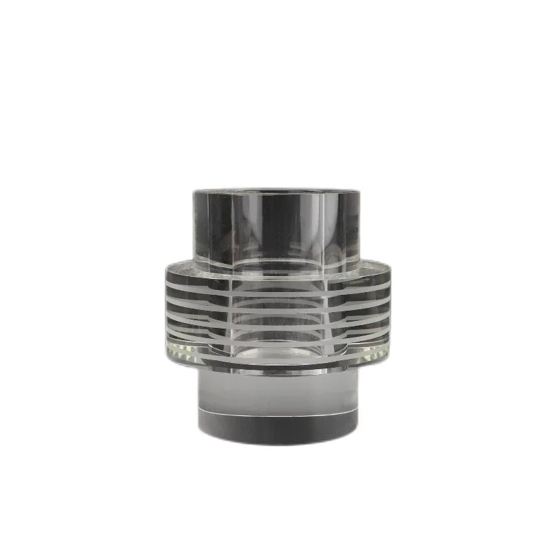 Moderno semplice cristallo trasparente rotondo a strisce fiore ornamento mobile TV tavolino soggiorno camera da letto decorazione della casa