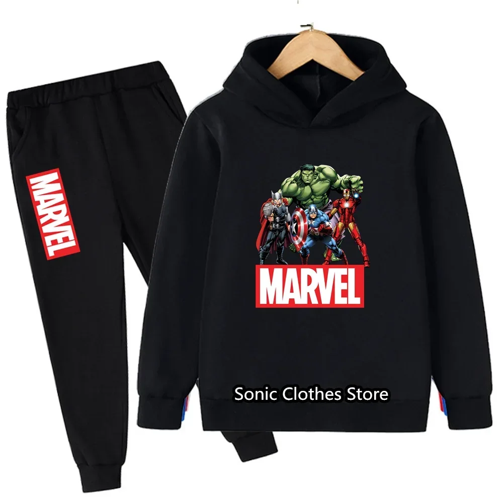 Hulk Hoodies Kids Tracksuits Boy Girl Spring autumn winter Sweatshirt Clothes Set Marvel- Super heros Hooded Pants Suit Children