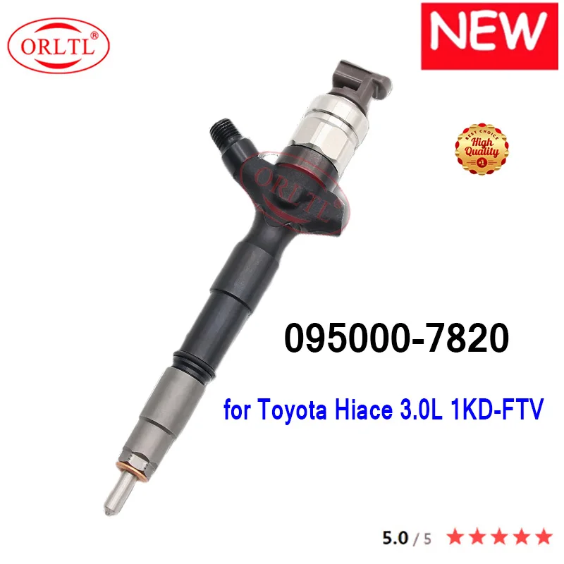 

ORLTL Common Rail Injector Diesel Injector 095000-7820 095000 7820 0950007820 For Toyota Hiace 3.0L 1KD-FTV