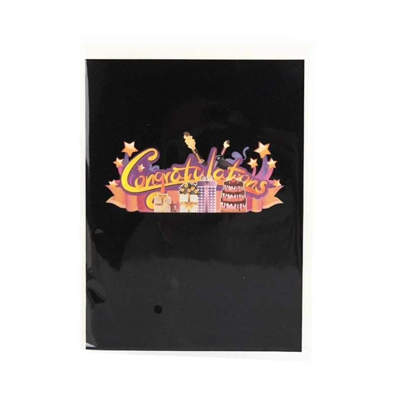 3D Handmade Graduation Greetings Card,Congratulations Popup Card Promotion Cards with Envelopes Popup Wedding Gift Cards