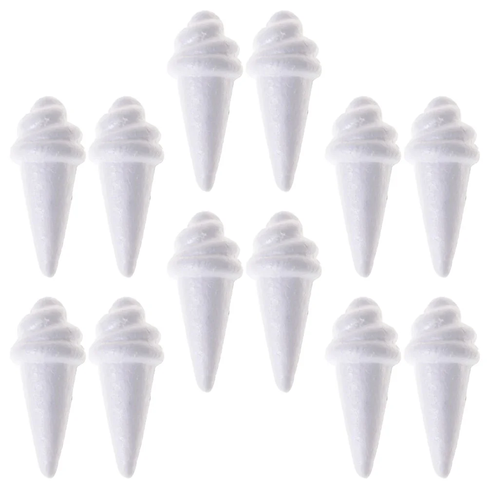 

12 Pcs Ice Cream Mold DIY Foams Decor Ornaments Ice-cream Simulation Prop Painting Model Craft Tools Handmade Models