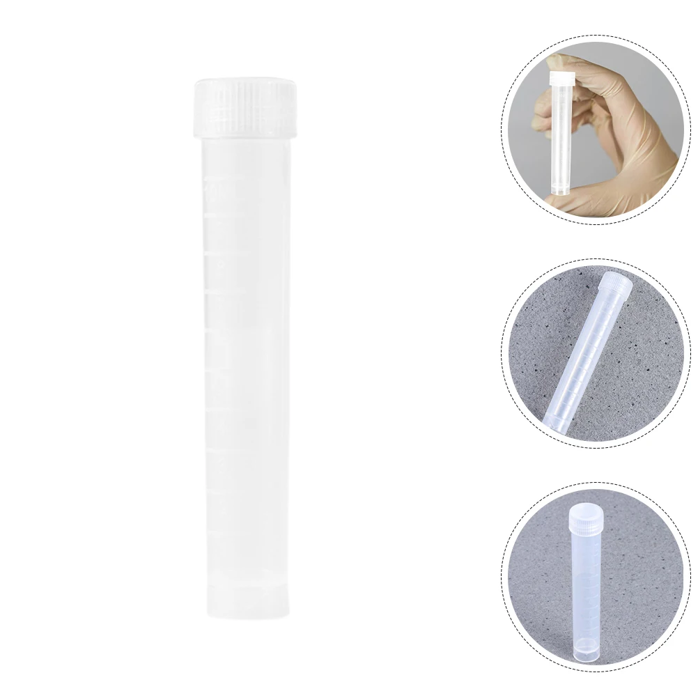 

10 Pcs Cryovial Sample Tube Sampling Small Tubes Portable Test for Testing Cryogenic Vials Plastic with Lids