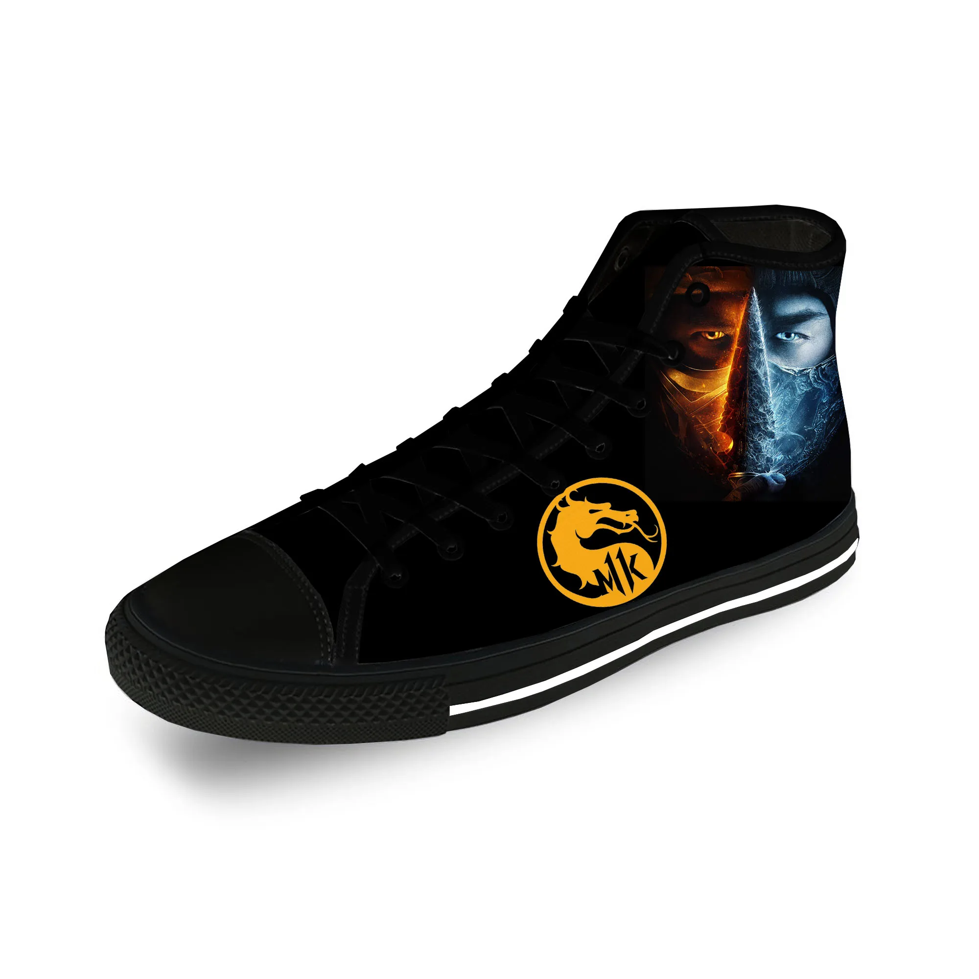 Mortal Kombat High Top Sneakers Mens Womens Teenager Casual 3D Print Shoes Canvas Running Shoes Breathable Lightweight shoe