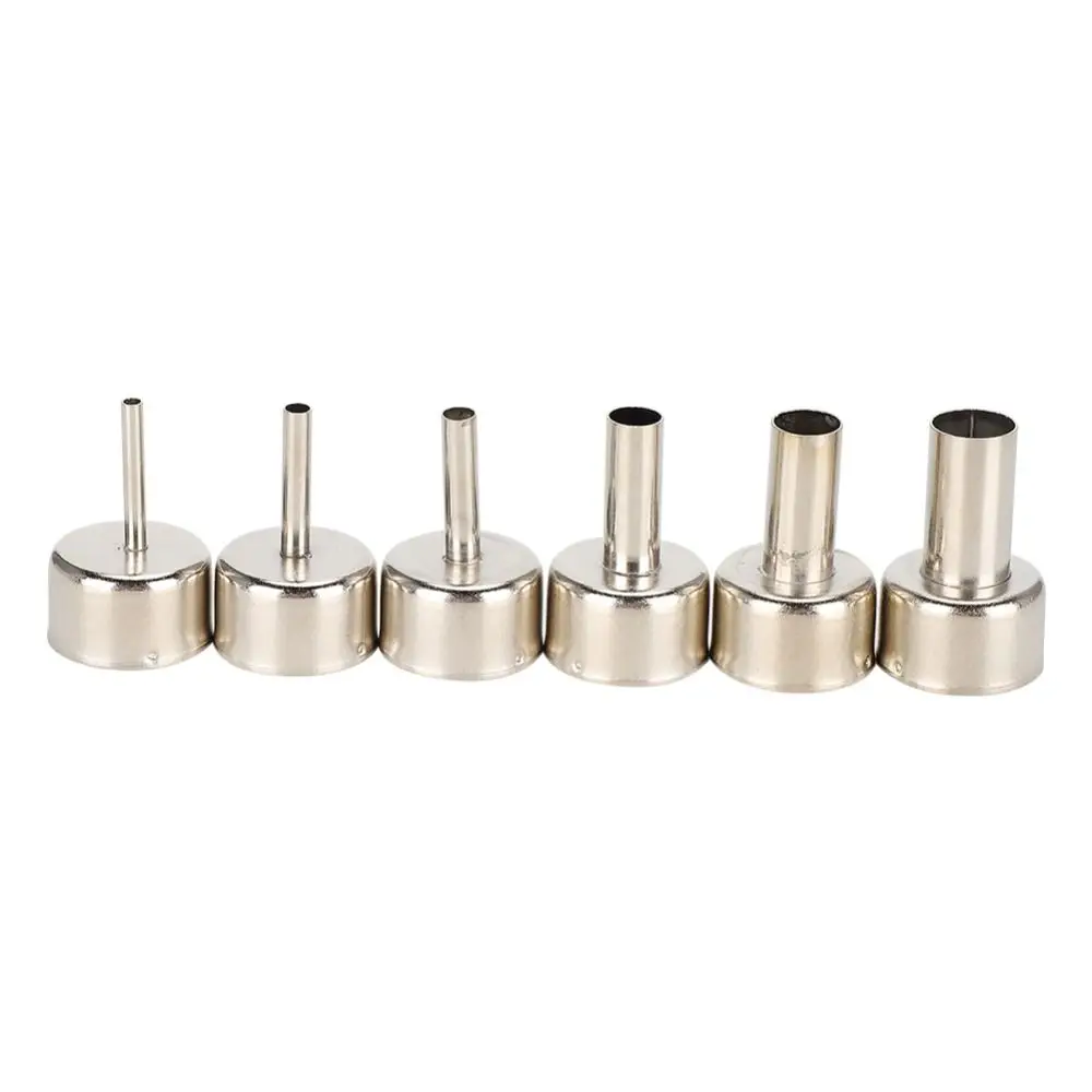 3/4/5/8/10/12mm 858D Hot Air Rework Station Nozzle Stainless Steel High Temperature for SMD Rework Station Accessory
