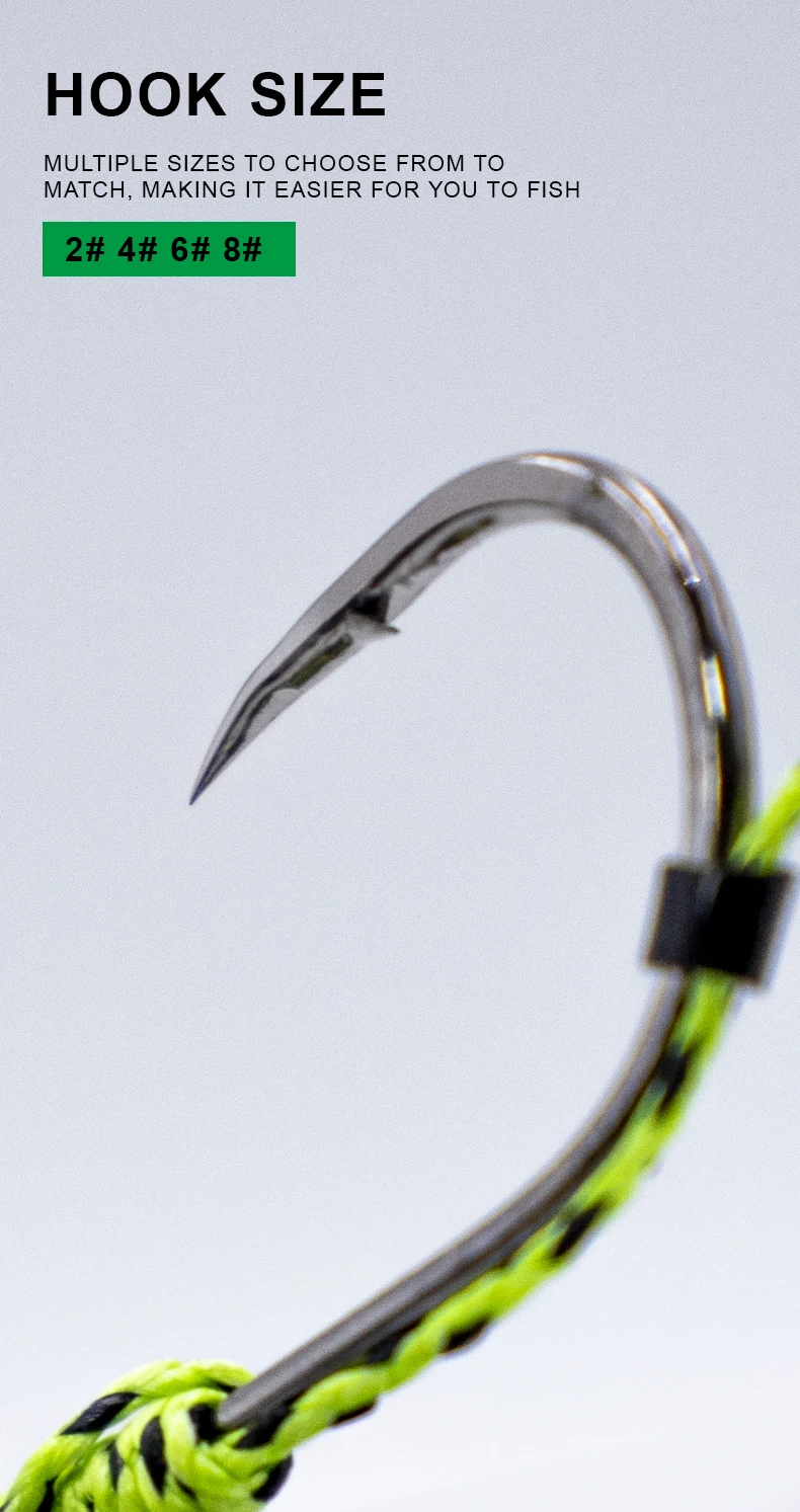 6 Stück/Beutel ZYZHE Karpfenangel-Zubehör Hair Rig Fertig Gebundene Rigging-Sets mit Angelschnur Karpfenangel-Set Karpfenangel-Ausrüstung – Detail 6
