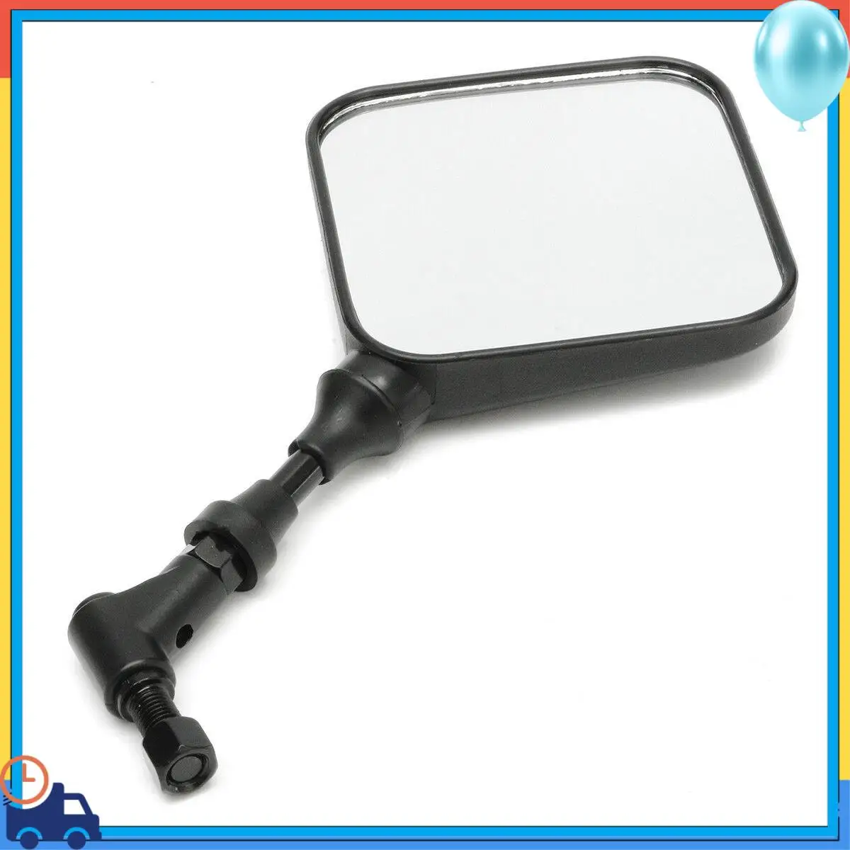 

A90Q-2Pcs Motorcycle Rear View Mirror Black For Suzuki Dr 200 250 Dr350 Drz 400 Dr650