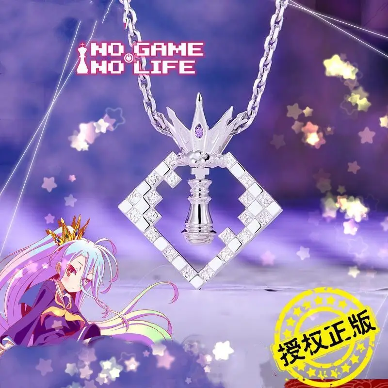 

NO GAME NO LIFE Genuine Necklace Pendant Anime Jewelry Cosplay Fashion Cartoon High-end Accessories Ornaments Birthday Gifts