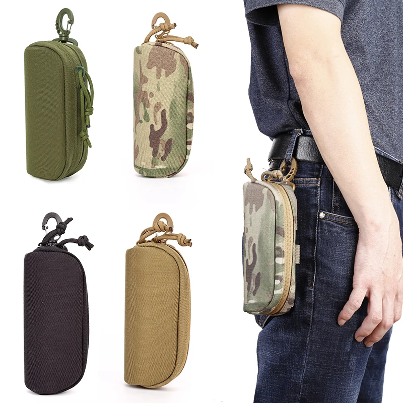 New Men Outdoor Tactical Glasses Case Nylon Hard Case Eyeglasses Box Edc Waist Pack Utility Army Hunting Accessories Organizer