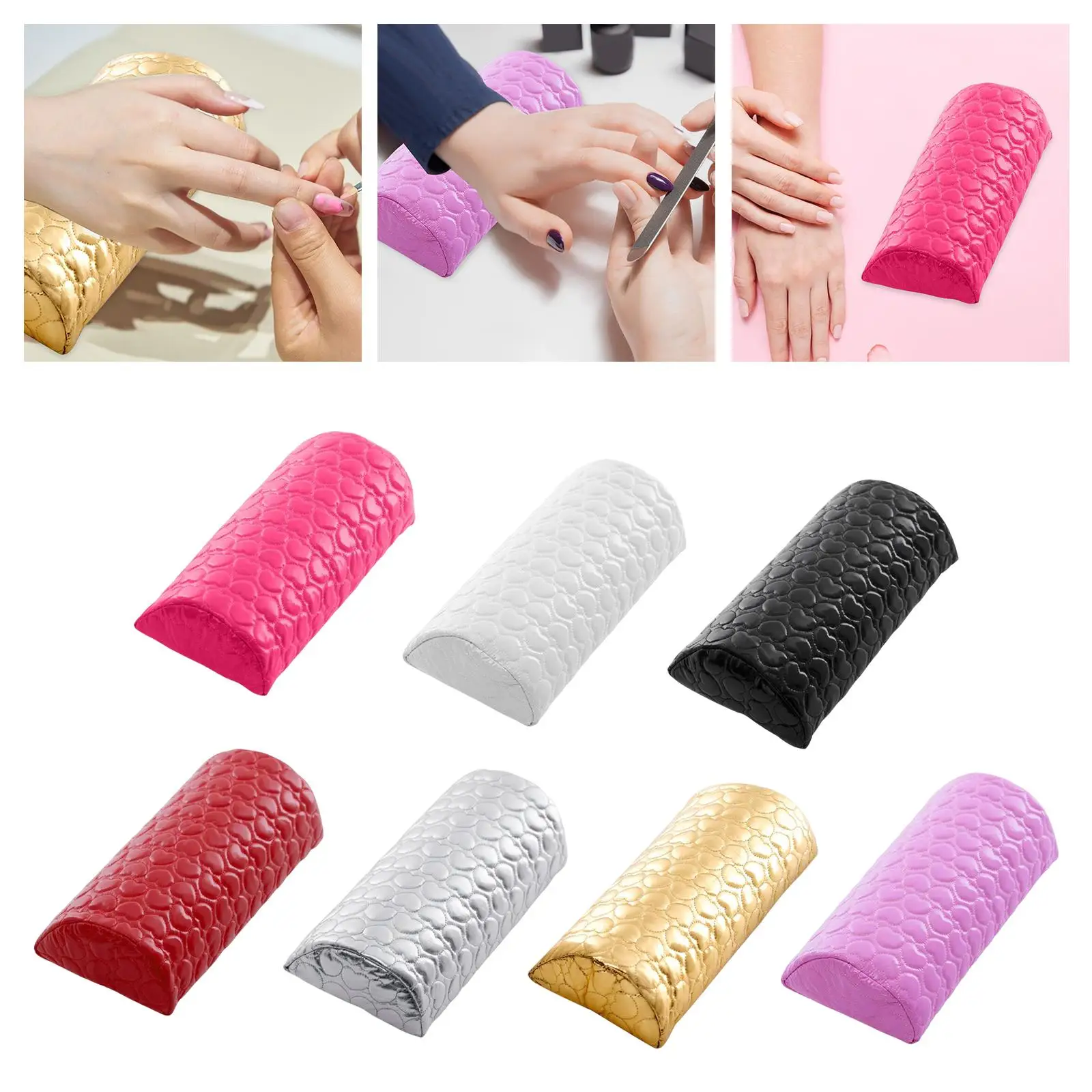 Halve kolom armsteun houder gereedschap kussen accessoire comfortabele spons PU lederen nagels handsteun voor Nail Art Home Shop